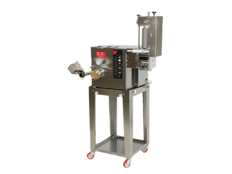 Macchina per la produzione di pasta fresca su carrello in acciaio con le ruote